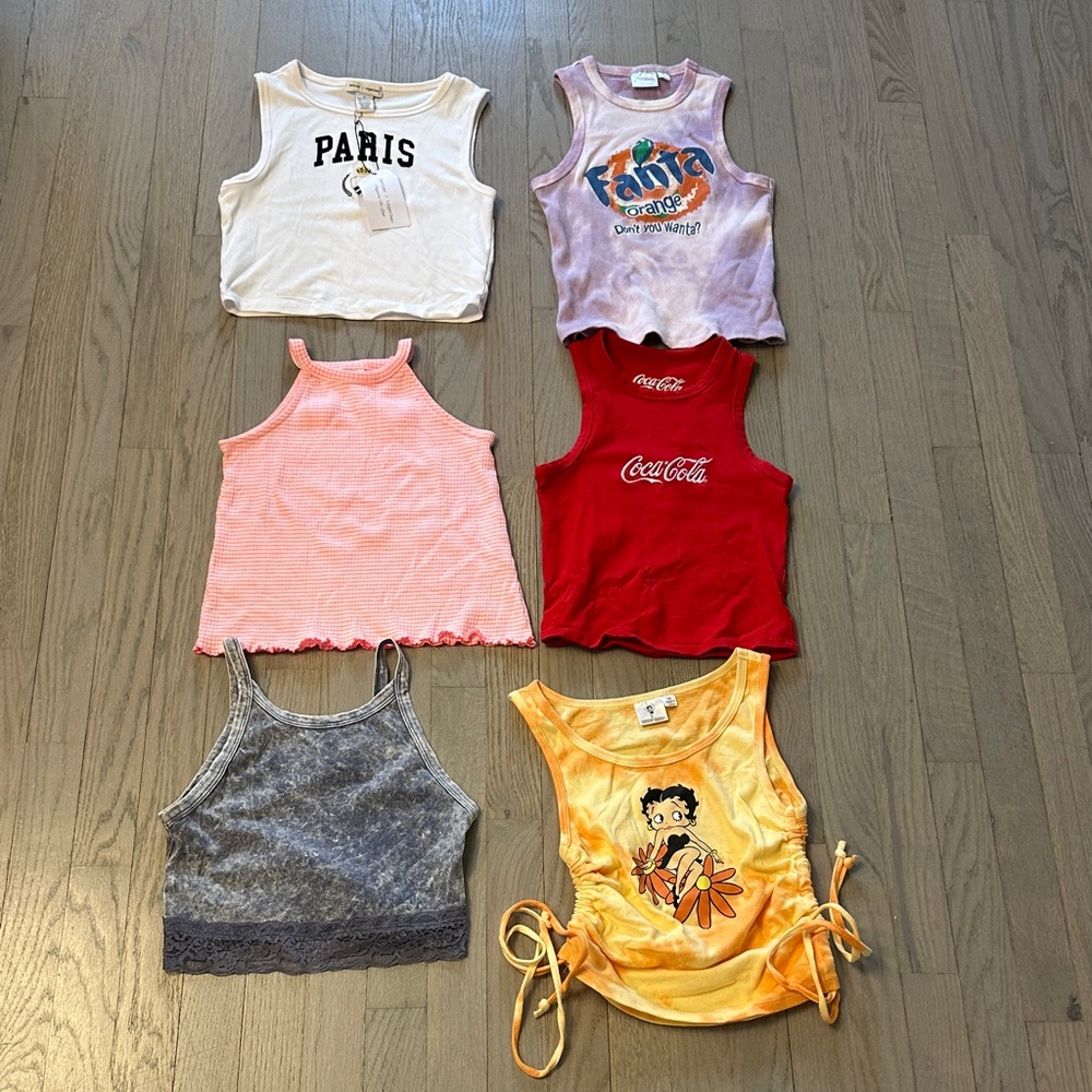 Betty Boop Tie-Dye Orange Tank Top for Kids